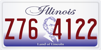 IL license plate Z764122