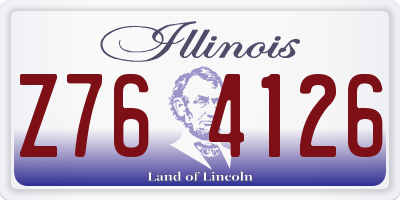 IL license plate Z764126