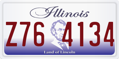 IL license plate Z764134