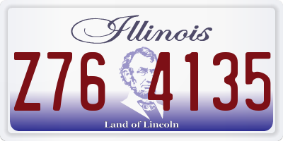 IL license plate Z764135