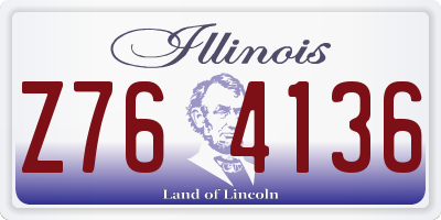 IL license plate Z764136
