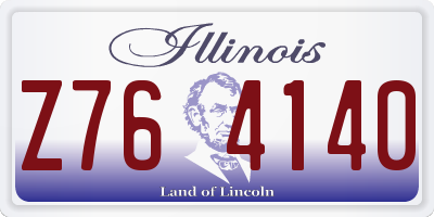 IL license plate Z764140