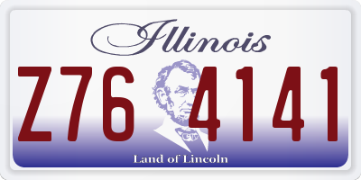 IL license plate Z764141