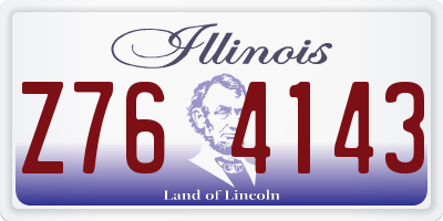IL license plate Z764143