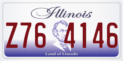IL license plate Z764146