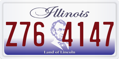IL license plate Z764147