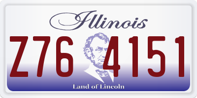 IL license plate Z764151