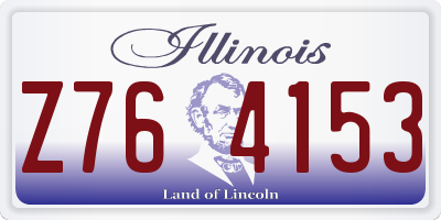 IL license plate Z764153