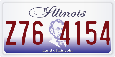IL license plate Z764154