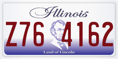 IL license plate Z764162