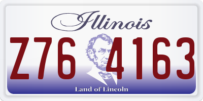 IL license plate Z764163