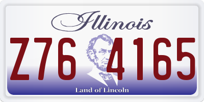 IL license plate Z764165