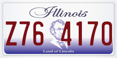 IL license plate Z764170