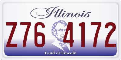 IL license plate Z764172