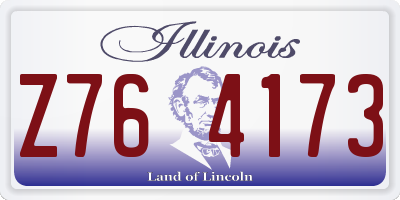 IL license plate Z764173