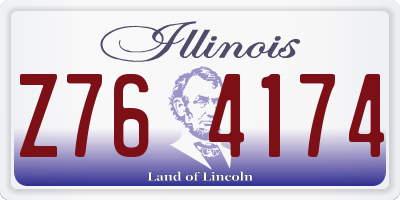 IL license plate Z764174