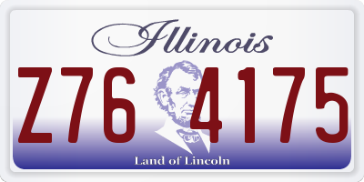 IL license plate Z764175