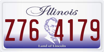 IL license plate Z764179