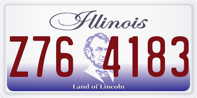IL license plate Z764183