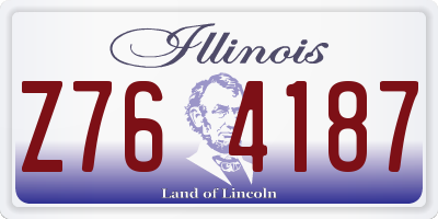 IL license plate Z764187
