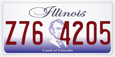 IL license plate Z764205