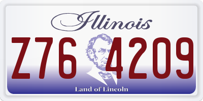 IL license plate Z764209