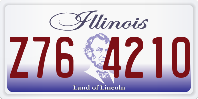 IL license plate Z764210