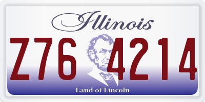 IL license plate Z764214