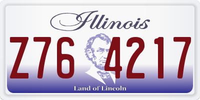 IL license plate Z764217