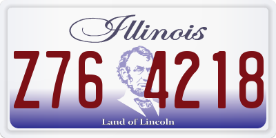 IL license plate Z764218