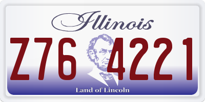IL license plate Z764221