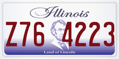 IL license plate Z764223