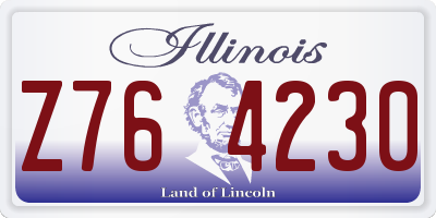 IL license plate Z764230