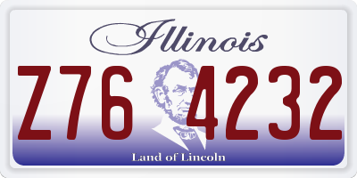 IL license plate Z764232