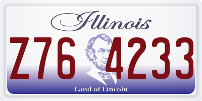 IL license plate Z764233