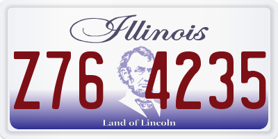 IL license plate Z764235