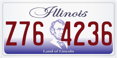 IL license plate Z764236