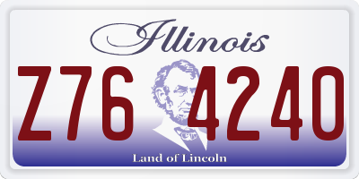 IL license plate Z764240