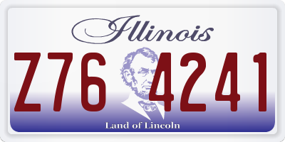 IL license plate Z764241