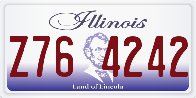 IL license plate Z764242