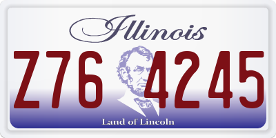 IL license plate Z764245