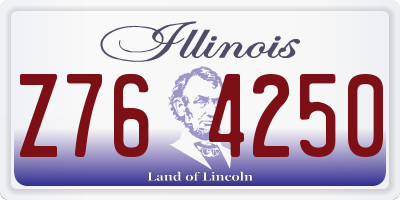 IL license plate Z764250