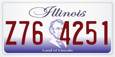 IL license plate Z764251