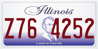 IL license plate Z764252