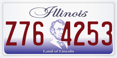 IL license plate Z764253