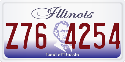 IL license plate Z764254