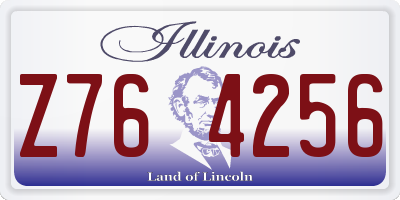 IL license plate Z764256