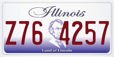 IL license plate Z764257