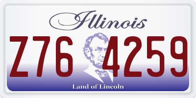 IL license plate Z764259