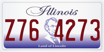 IL license plate Z764273